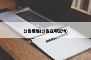 公告速递(公告在哪查询)