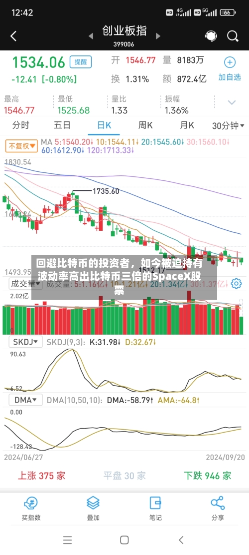 回避比特币的投资者，如今被迫持有波动率高出比特币三倍的SpaceX股票-第1张图片