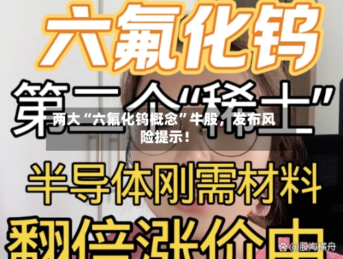 两大“六氟化钨概念”牛股,发布风险提示!